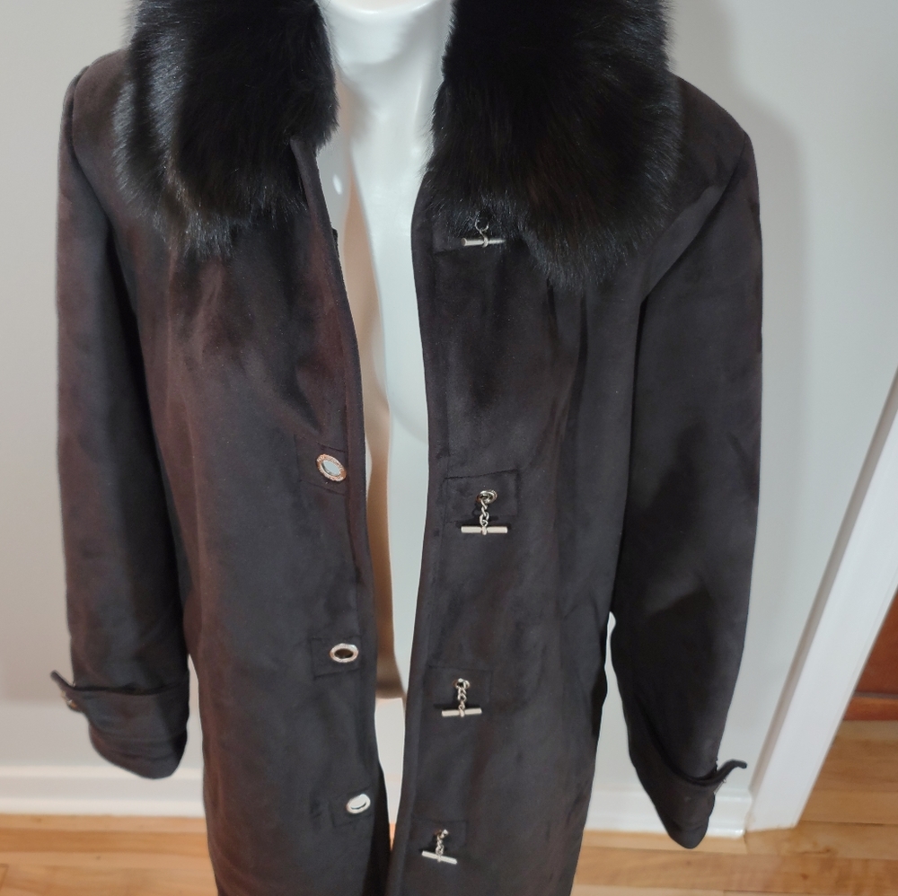 Vintage Dana Buchman shearling fur coat